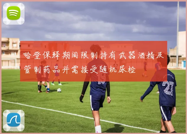 哈登保释期间限制持有武器酒精及管制药品并需接受随机尿检